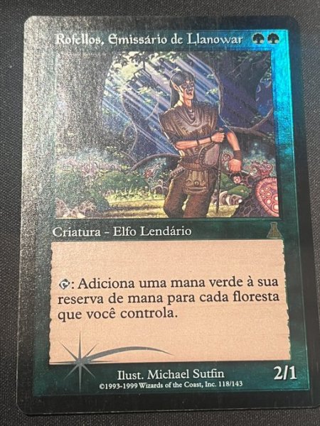 画像1: 【送料無料】ラノワールの使者ロフェロス/Rofellos, Llanowar Emissary【ポルトガル語・SP程度】 (1)